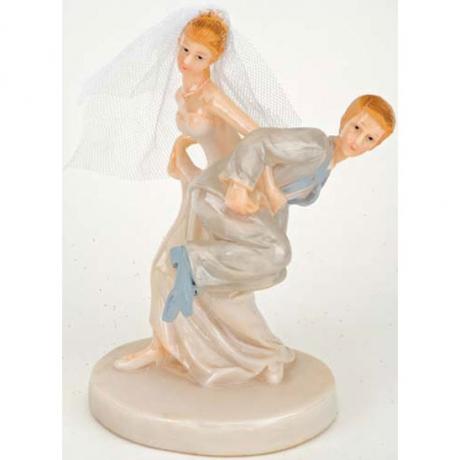 Bride Carrying Groom Cake Topper