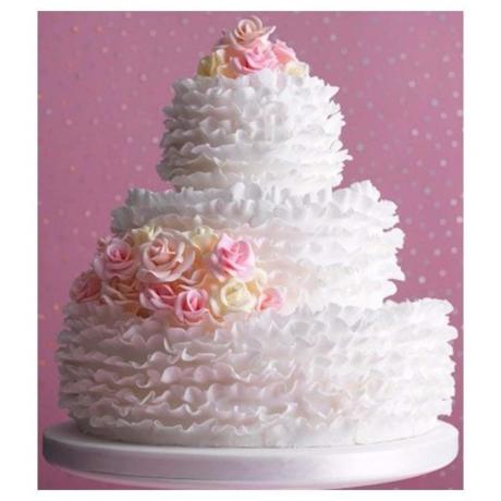 Cake decorated with Garrette Frills