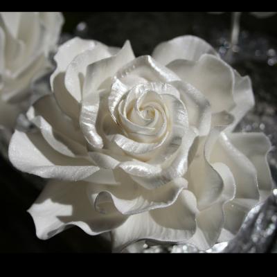 Handcrafted Lustre Finished Sugar Roses.