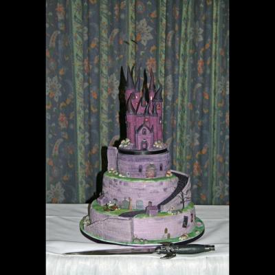 Gothic Cake at the Wedding Venue
