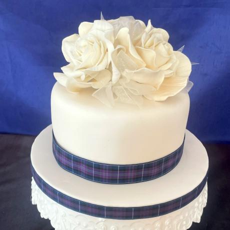 Bridal White Wedding Cake