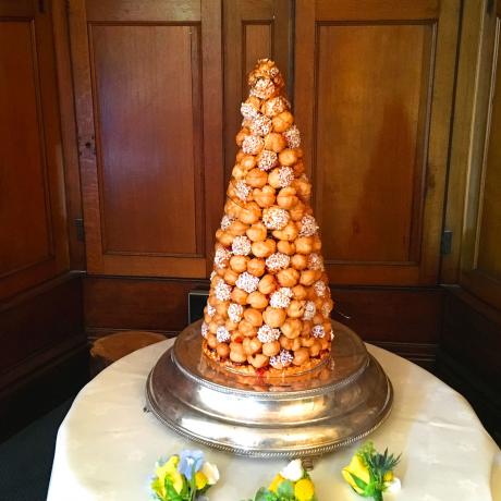 Croquembouche decorated with Hail Sugar