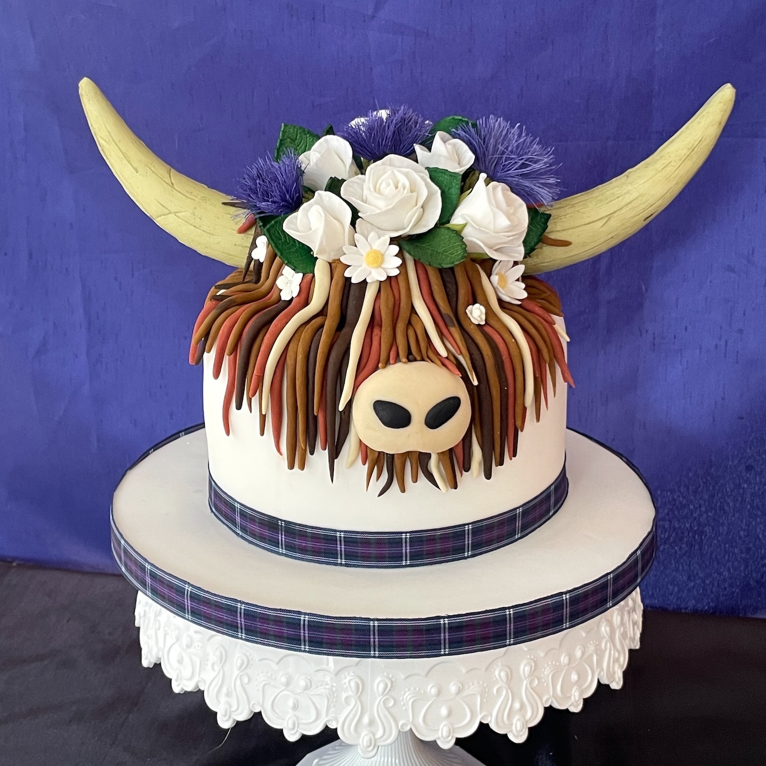 Highland Coo Wedding Cake
