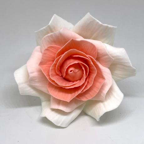Large Coral Sugar Rose