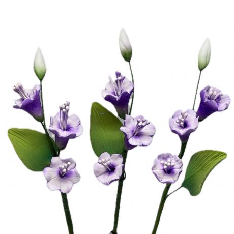Three Purple Petite Blossom Stems