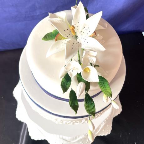 Trailing White Lily Spray