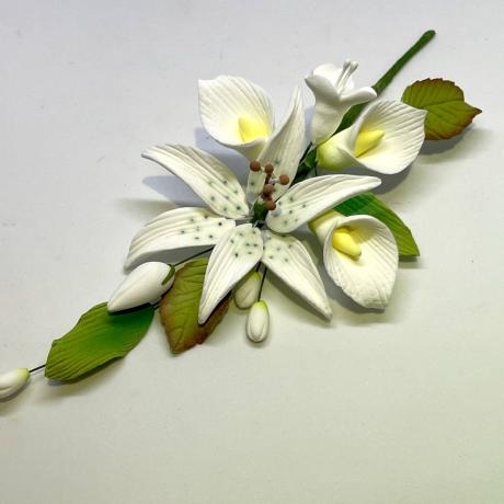 Trailing White Lily Spray