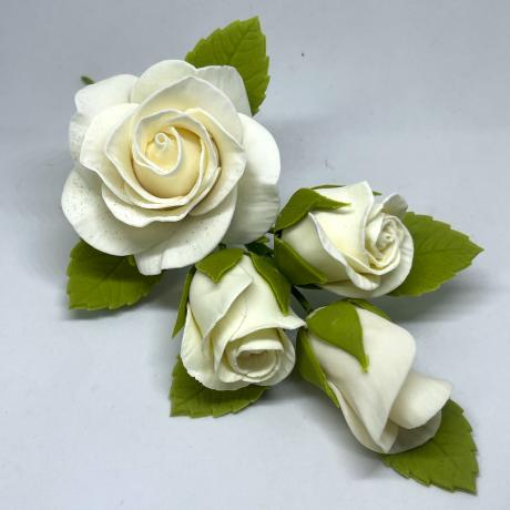Ivory Sugar Rose Spray