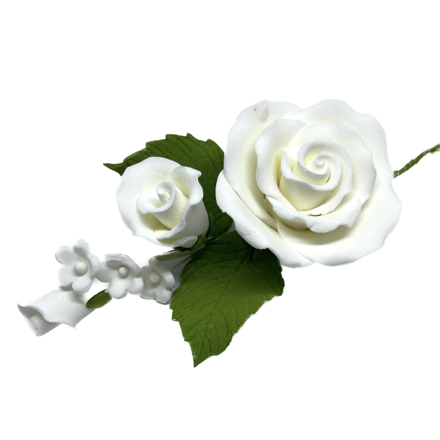 White Rose and Forget-me-Not Spray