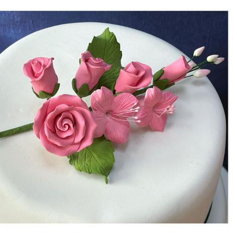 Pink Rose and Dogwood Spray