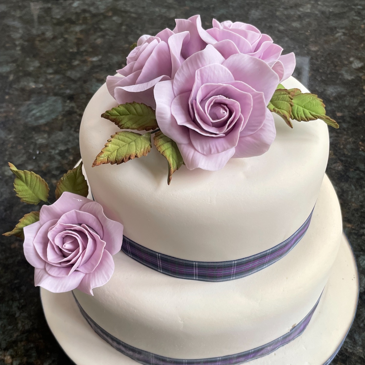 Lilac Forever and Ever Wedding Cake