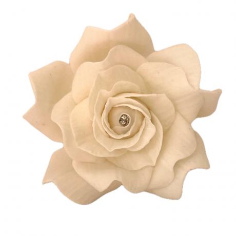 Giant Diamante Ivory Sugar Rose