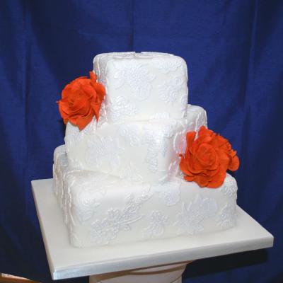 Lustre Finish Wedding Cake
