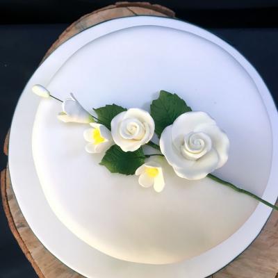 Ivory Rose and Apple Blossom Spray