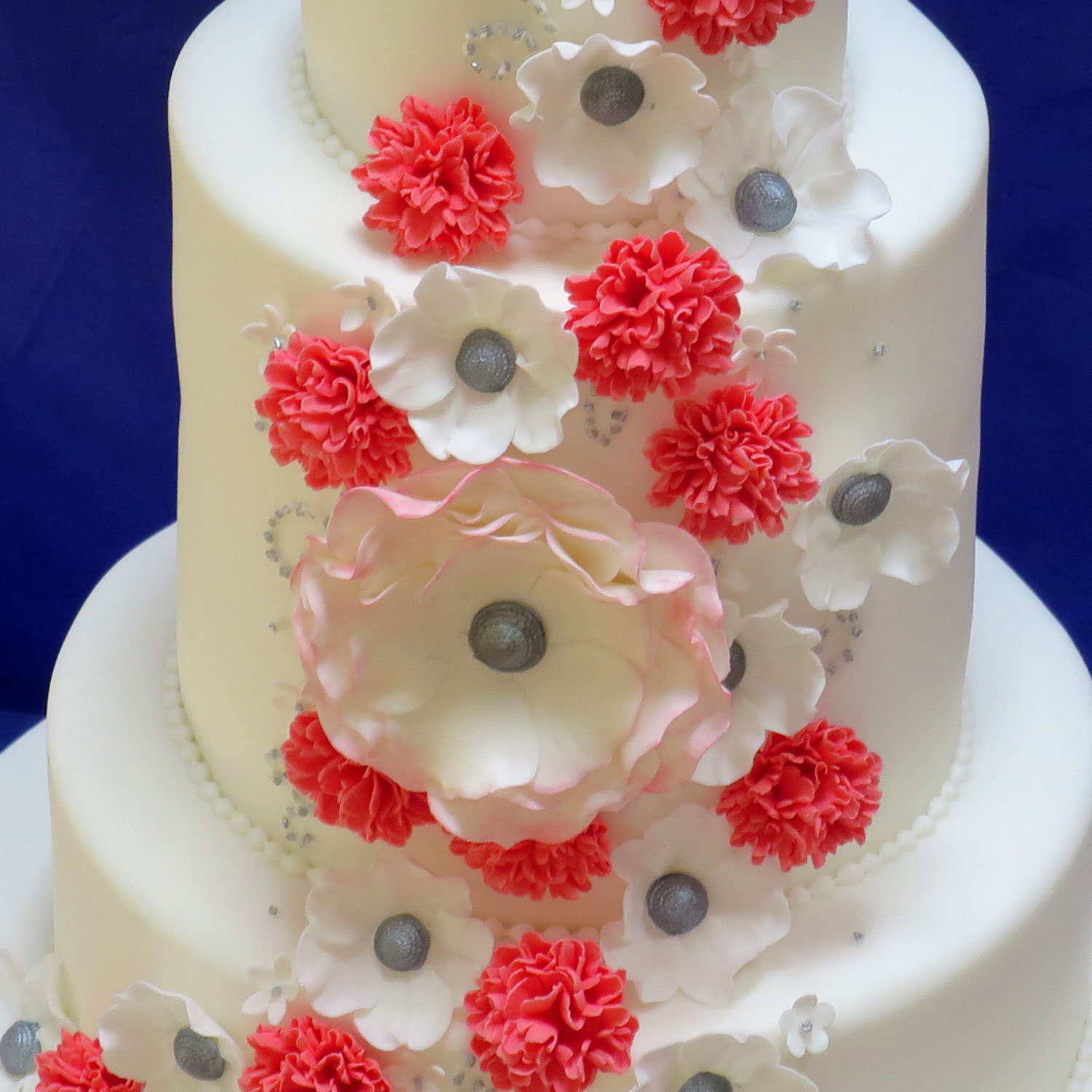 Handcrafted sugar flowers.