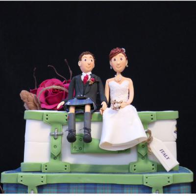 Personalised Bride and Groom Cake Topper