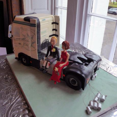 Novelty Truck Wedding Cake