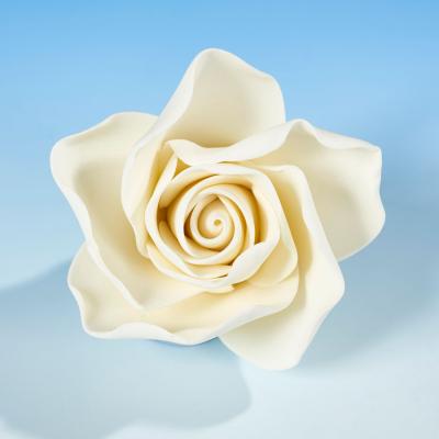 Ivory Open Rose Head