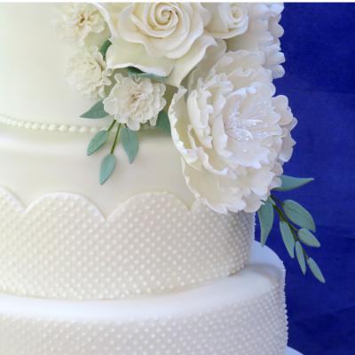Piped icing detail.