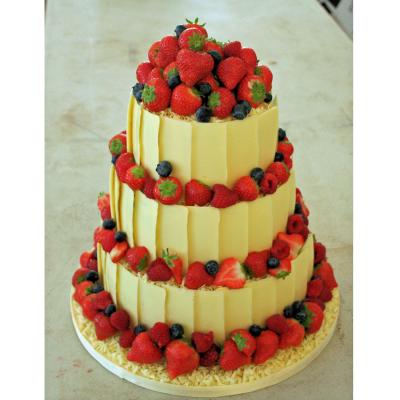 Strawberry Fayre Chocolate Panel Wedding Cake