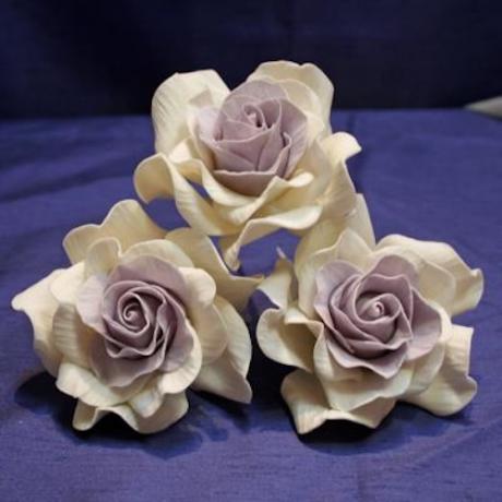 Handcrafted Lilac Heart Sugar Rose