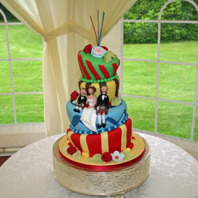 Tpsy Turvy Wedding Cake
