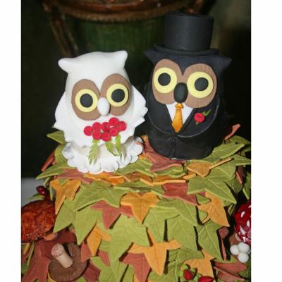Sugarcraft Owl Bride and Groom