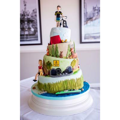 Biking Adventure Wedding Cake