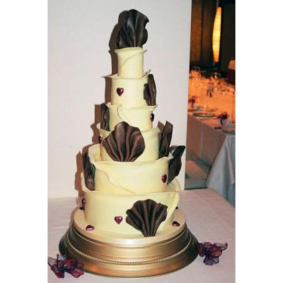 Five tier White Belgian Chocolate Wedding Cake