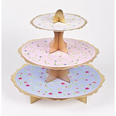 Vintage Style Floral Cup Cake Stand