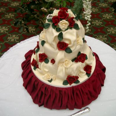 3 Tier Version displayed on a Bespoke Wedding Cake Stand