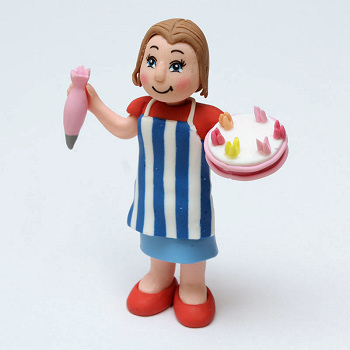 Claydough Lady Cake Decorator
