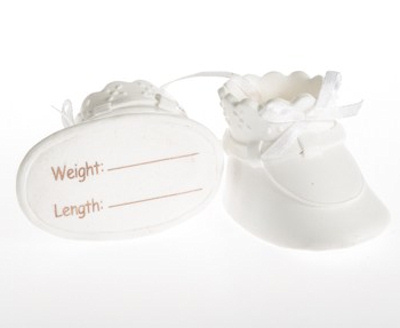 Claydough White Baby Booties