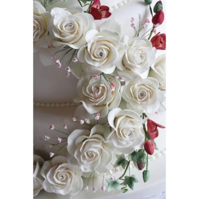 Dimante Studded Sugar Roses, Freesia and Gypsophila