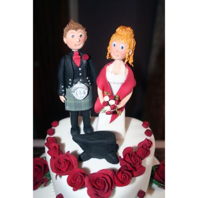 Sugarcraft Bride and Groom Wedding Cake Toppers