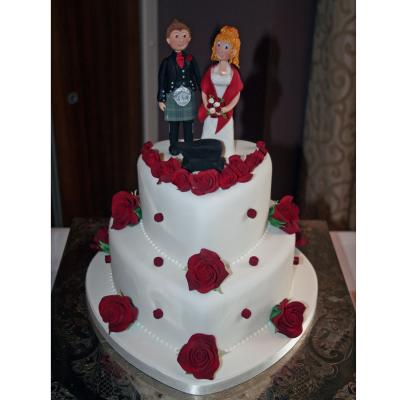 Two Tier Heart Shaped Cake