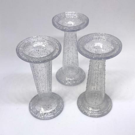 Clear Glitter Cake Pillars