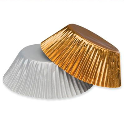 Gold and Silver Lined Cupcake Cases