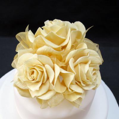 Gold Rose Cake Topper