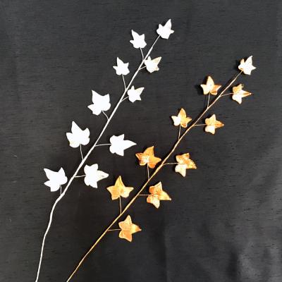 Gold and Silver Ivy Leaves