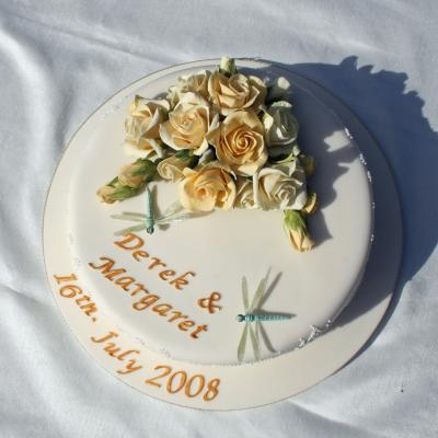 Gold Painted Icing Greeting