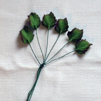 Small Tinted Sugar Rose Leaves