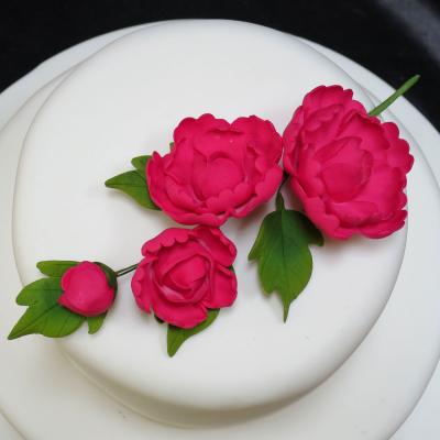 Pink Peony Rose Spray