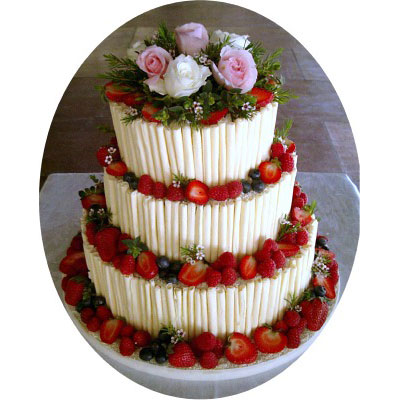 Chocolate Wedding Cake with Fresh Scottish Berries
