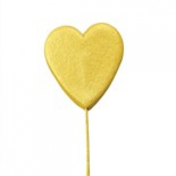 Gold Heart on Wire