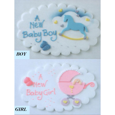 New Baby Sugar Plaques