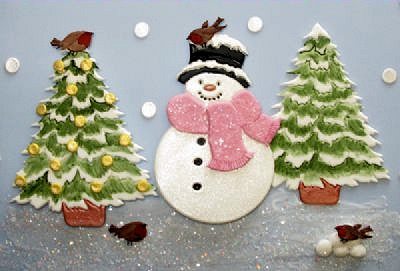 Large Snowman and Tree
