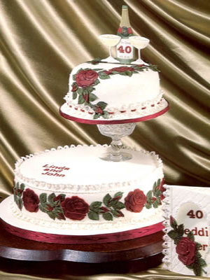 Wedidng Cake decorated with Tea Rose Cutters
