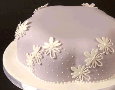 Cake Decorated with Embroidery Embosser