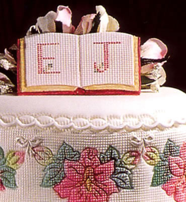 Embroidery Grid Cake Design